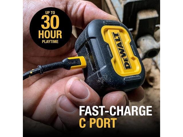 DEWALT True Wireless Bluetooth Earbuds TWS Bluetooth Headphones Wireless Earbuds with Type C Charging Case Waterproof Wireless Earphones ...