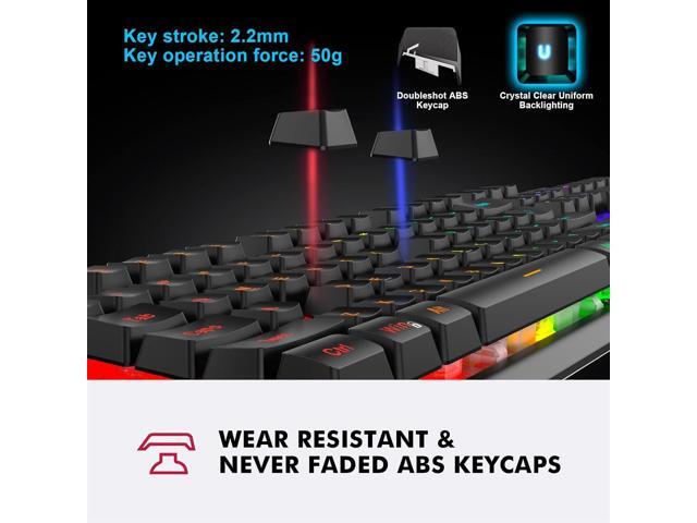 NPET K10 Wired Gaming Keyboard, LED Backlit, Spill-Resistant Design, Multimedia Keys, Quiet Silent USB Membrane Keyboard for Desktop, Computer, PC...