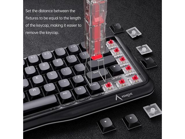 P10 2-in-1 Switch Puller Keycap Puller for Mechanical Keyboard, 304 Stainless Steel Key Switch Keycap Puller, Easily Remove and Replace Gaming...