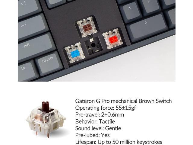 Keychron K10 RGB Full Size Layout Hot-Swappable Mechanical Keyboard for Mac Windows, Multitasking 104-Key Bluetooth Wireless/USB Wired Gaming...