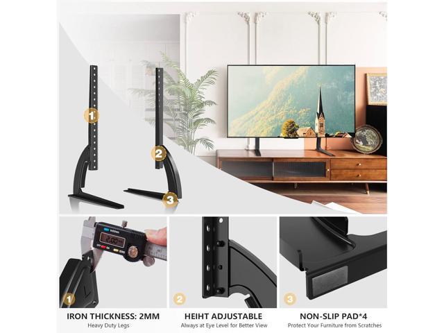 TAVR Universal Table Top TV Stand Base/Legs for Most 32 37 40 42 47 50 55 LCD LED Plasma Flat Screen TVs, Height Adjustable Replacement Stand,...