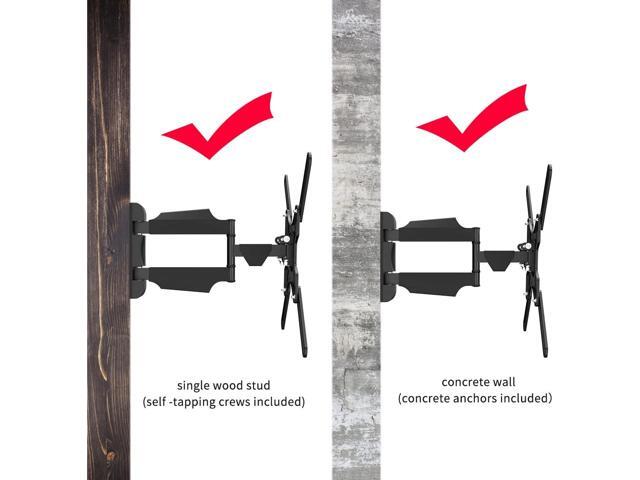 Suptek Adjustable TV Wall Mount Swivel and Tilt TV Arm Bracket for Most 32-55 inch LED, LCD Monitor and Plasma TVs up to 70lbs VESA up to 400x400mm...