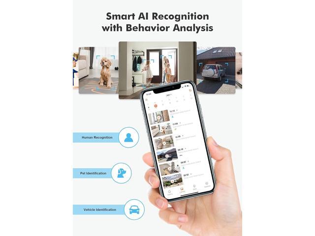 Dzees Security Cameras Wireless Outdoor - Spotlight & Siren, 2K 3MP Upgrade WiFi Cameras for Home Security, AI Motion Detection, Color Night...