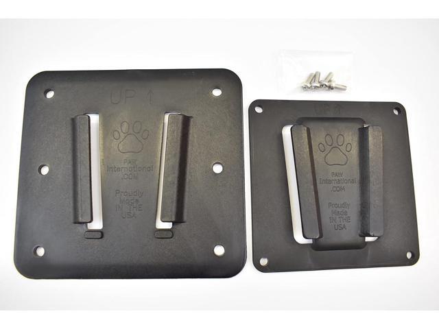 PAW International Polymer (Plastic) RV TV Bracket System; Black 2 pc Set: 1-Male TV Bracket (VESA 100x100mm), 1-Female, Wall Mount See Video How...