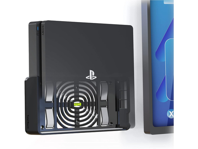 TotalMount for PS4 Slim Mounts PS4 Slim on Wall Near TV