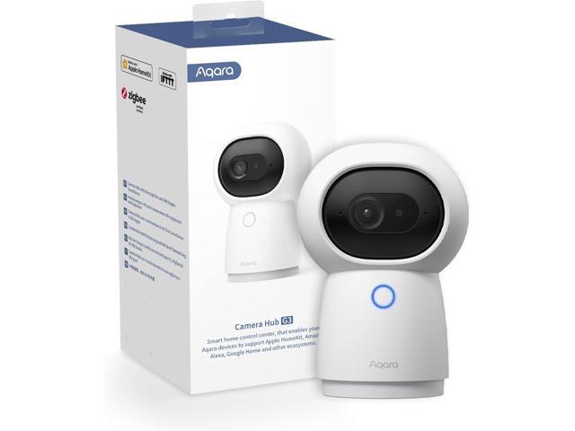 Aqara 2K Security Indoor Camera Hub G3, AI Facial and Gesture Recognition, Infrared Remote Control, 360&deg; Viewing Angle via Pan and Tilt, Works with...