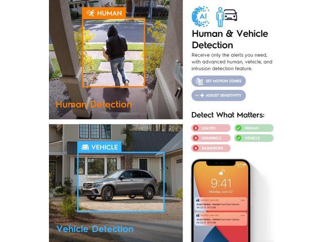 Amcrest 5MP AI Turret IP PoE Camera w/ 49ft Nightvision, Security IP Camera Outdoor, Built-in Microphone, Human & Vehicle Detection, Active...