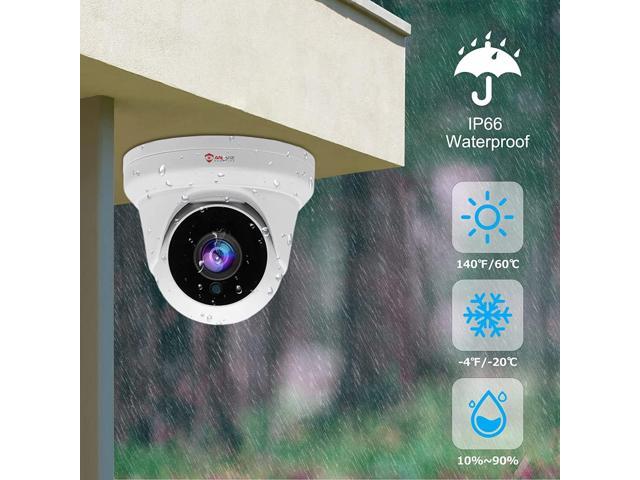 Anpviz 4MP PoE IP Turret Camera with Microphone/Audio, IP Security Camera Outdoor Indoor, Night Vision 50ft, Waterproof IP66, 108° Wide Angle 2.8mm...