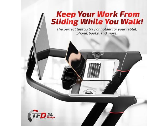 TFD The Tread Tray 2.0 Compatible with Peloton Tread (Does NOT FIT Tread Plus), Made in USA Walking Desk Attachment Holder for Laptop, Tablet,...