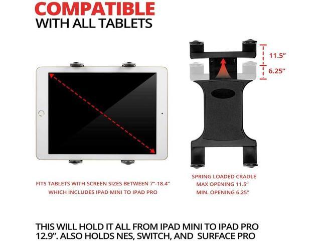 Heavy Duty Tablet Truck Mount Telescoping 20'-30' Seat Rail Mount Works with Most Trucks and Vehicles with Accessible Floor Bolt