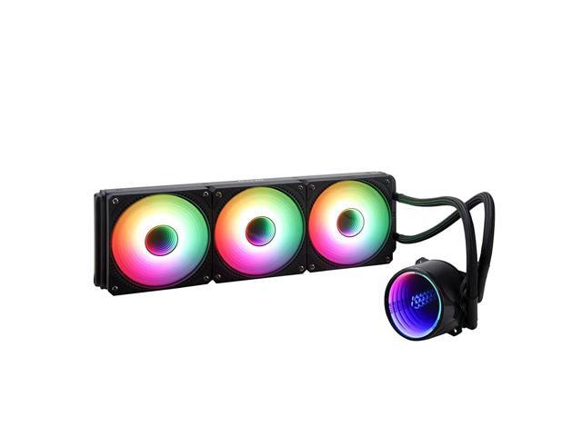 Gelid Solutions Liquid 360 All-in-One CPU AIO Water Cooler with 2X 120mm RGB Fan, 750-1800 RPM, AM5 and LGA 1700 Compatible, Includes GC4 Thermal...