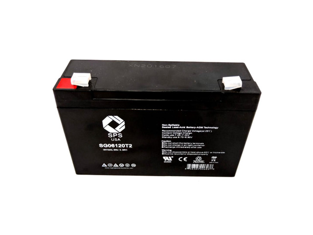 SPS Brand 6 V 12 Ah Replacement Battery with Terminal T2