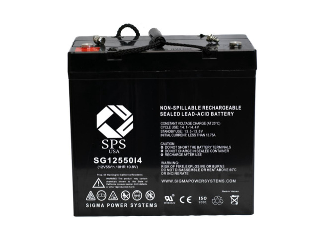SPS Brand 12V 55 Ah Replacement Battery with i4 Terminal