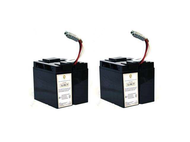 SPS Brand Replacement Battery Cartridge for APC SmartUPS SU1400NET, 24V 22Ah RBC7 Premium (22% more capacity than OEM) (2 Pack)
