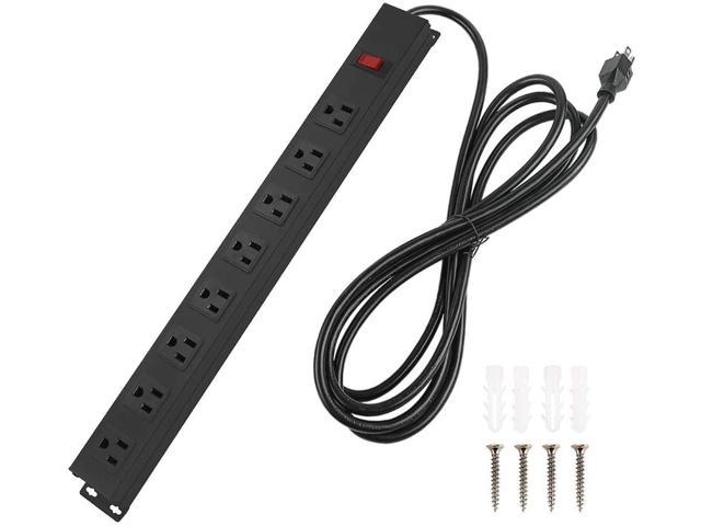 Metal Power Strip, 6 Ft Long Extension Cord Heavy Duty for Kitchen Office, School, Commercial, Workshop, Industrial ETL Certified and Listed. photo
