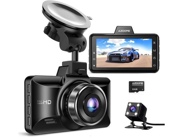 Dual Dash Cam Front and Rear, 3 inch 2.5D IPS Screen Free 64GB Card Car Driving Recorder, 1080P FHD Dashboard Camera, Waterproof Backup Camera.