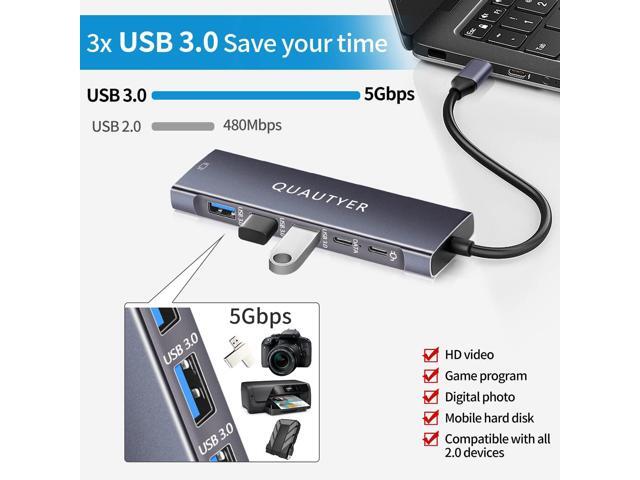 USB C Hub 9 in 1 USB C Multiport Adapter with 4K HDMI, USB3.0, Audio,Tf/Sd Card Reader and 100W PD Charger,Compatible with MacBook Air Pro,...