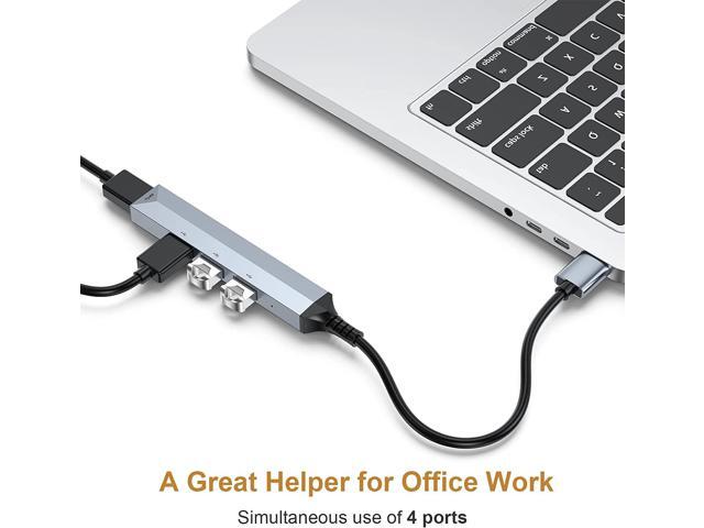 USB HUB Extensions,4-Port USB 3.0 HUB Expander,Ultra-Slim Data USB HUB,USB Hub Expansion Adapter Station Applicable for Laptop, iMac Pro, MacBook...
