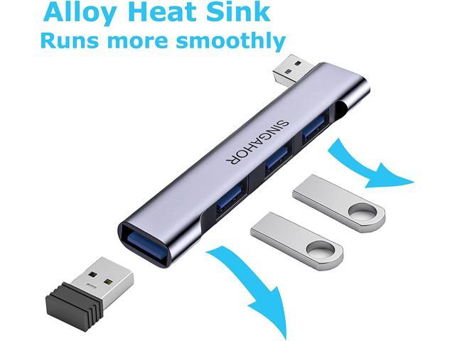 USB Hub 3.0, 4 Port USB Splitter, USB Hub for pc with 3 USB 2.0 Ports and 1 USB 3.0 Port for Flash Drives, HDD, Printer, Console, Camera, Keyboard,...