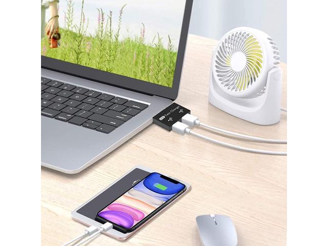2 Port USB Extender Male to Dual Female USB Splitter USB 2.0 Adapter Hub Ultra Slim Twin USB Divider for Computer, Laptop, Mouse, Keyboard, All USB...