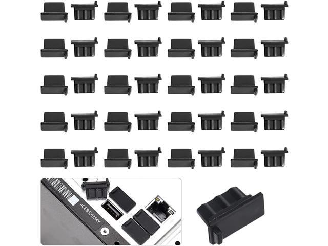 40PC USB A Port Cover Caps, Durable USB Cover Caps for USB Type-A Female Port, USB Dsut Cover for Desktop PC Laptop Router Hub or Other Device with...