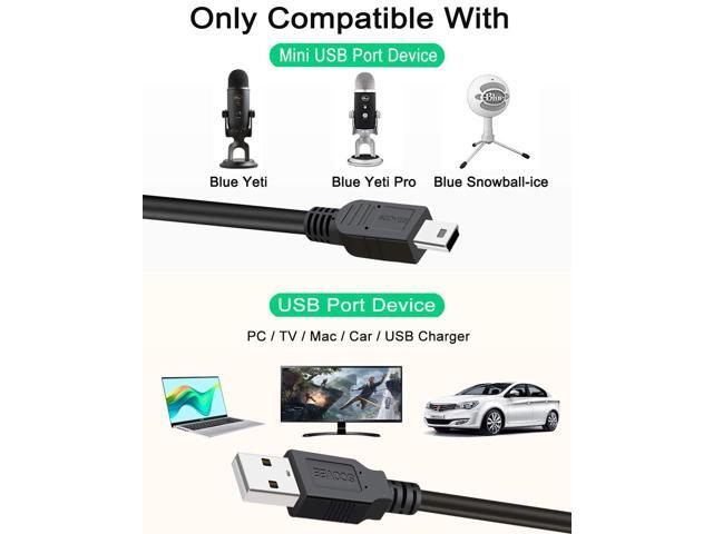 Replacement USB Cable Power Cord for Blue Yeti Recording Microphones MIC,Blue Yeti Pro USB Microphone,USB Microphone,Blue Snowball iCE USB Mic