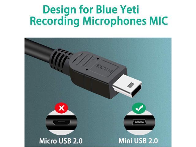 Replacement USB Cable Power Cord for Blue Yeti Recording Microphones MIC,Blue Yeti Pro USB Microphone,USB Microphone,Blue Snowball iCE USB Mic