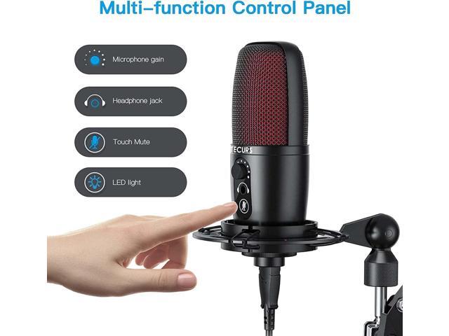 USB Microphone, Condenser Microphone Kit for Computer, Podcast Mic Set, PC Condenser Mic with Boom Arm for Gaming,Streaming,YouTube,Recording,Chatting