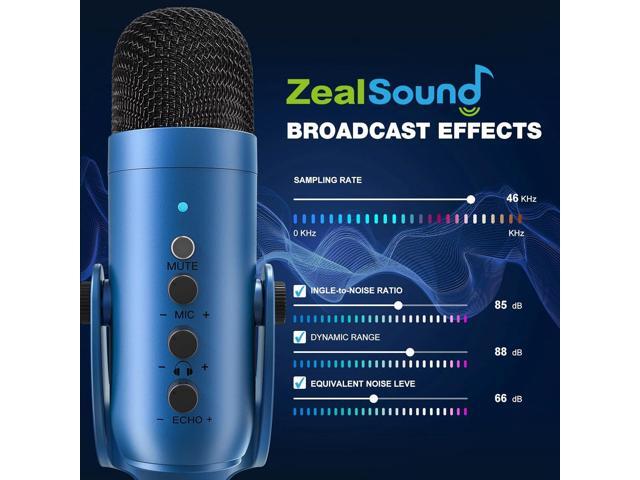USB Microphone,Condenser Gaming Mic for Phone/Laptop/PC/PS4/5/Computer,Microphone with Gain Knob,LED Mute,Monitor Volume Adjustment,Stand Base for...