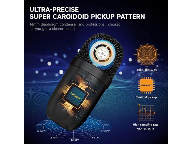 Podcast Microphone for Phone, Professional USB Microphone forTikTok/PC/Pad/PS4/i*O*S/Android,Computer Mic with Noise Cancelling,Asmr Microphone...