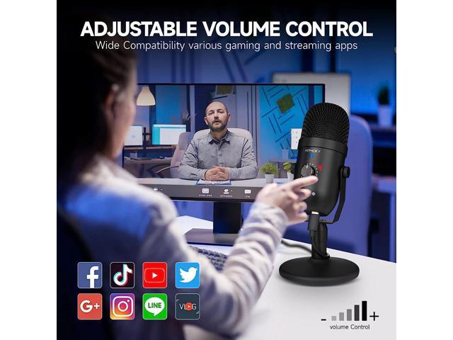 Podcast Microphone for Phone, Professional USB Microphone forTikTok/PC/Pad/PS4/i*O*S/Android,Computer Mic with Noise Cancelling,Asmr Microphone...