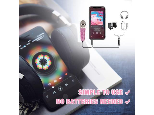 Mini Microphone,Portable Vocal Tiny Microphone, Asmr Microphone,Phone Microphone, Mini Karaoke Microphone for Voice Recording Chatting and Singing...
