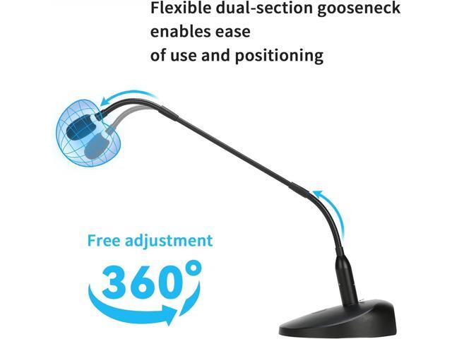 Desktop Gooseneck Condenser Microphone 18' Podium Microphones with Base LED Indicator XLR Mic for Meetings Video Conferences Streaming Lectures...