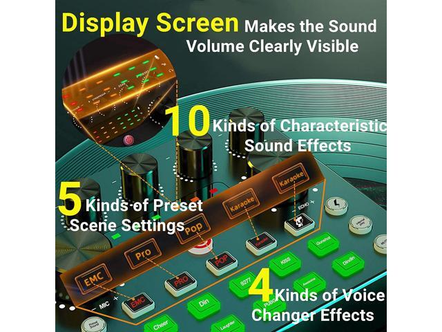 Podcast Equipment Bundle, BM800 Podcast Microphone Bundle with V8s Voice Changer, Condenser Microphone Recording Studio Package for Podcasting Live...
