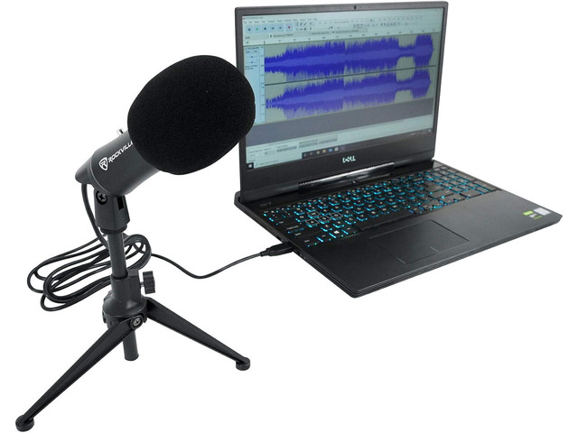 Rockville Z-Stream USB Condenser Microphone, 14mm Cartridge, Plug-and-Play, Omnidirectional, Noise Filter, Adjustable Sensitivity, for Podcasting,...