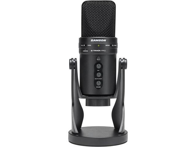 SAMSON G-Track Pro Professional USB Condenser Microphone with Audio Interface 24-bit/96kHz USB microphone with instrument input and mixer for...