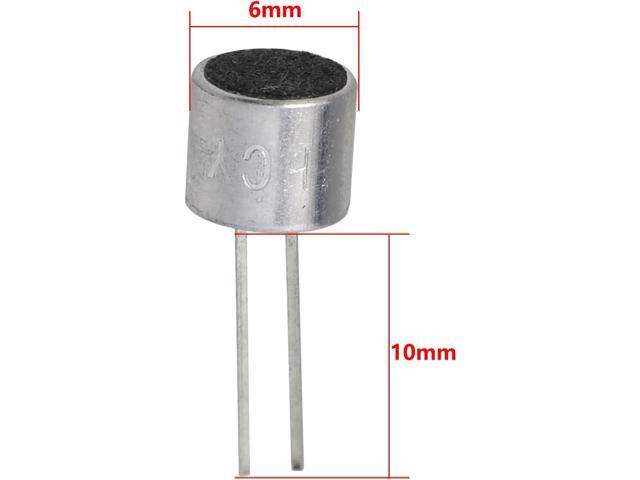 6050P Electret Microphone Pickup 20PCS 6x5 mm Through Hole Mini Electret Microphone Condenser Pickups, 6050 PCB Pins Condenser Electronic...