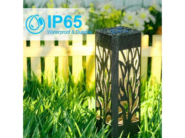 SOWAZ 12-Pack Black Solar LED Outdoor Leaves Design Path Light (4000 K)