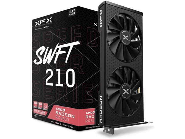 XFX Speedster SWFT 210 Radeon RX 6600 CORE Gaming Graphics Card with 8GB GDDR6 HDMI 3xDP, AMD RDNA 2 RX-66XL8LFDQ