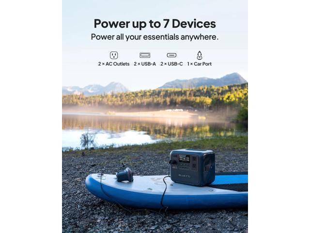 BLUETTI AC70 Portable Solar Generator, 768Wh LiFePO4 Power Station,80% Charge in 45 Mins, 1000W Rated Power (2000W Lifting Power) for Camping,...
