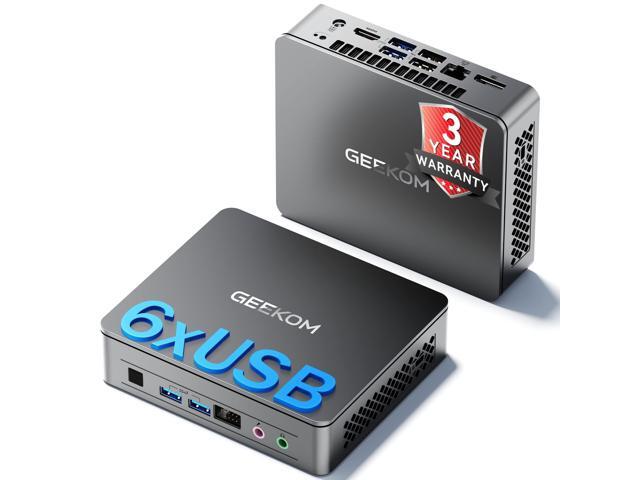 GEEKOM Mini PC Air12 Lite (3-Year Quality Support),with 12th Gen Intel N95 (15W TDP),8GB RAM 256GB NVMe PCIe M.2 SSD,6 USB Ports 9-Pin Mini Desktop.
