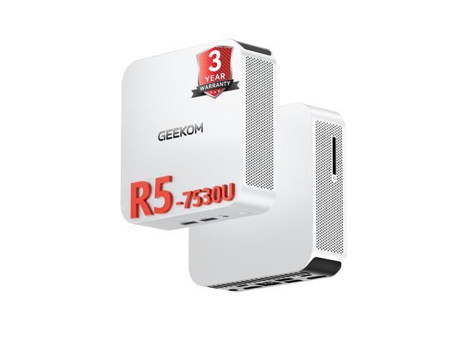 GEEKOM A5 Pro 2026 Best Office Mini PC with AMD Ryzen5 7530U(Beat 7430U) 16GB RAM & 1TB SSD Win 11 Pro 4 Screem Display 8K Video Editing Wi-Fi6 BT...