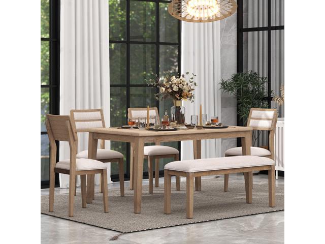 Photos - Barware Classic and Traditional Style 6 - Piece Dining Set, Includes Dining Table,