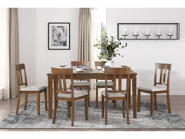 Photos - Barware 5-Piece Retro Round Dining Table Set with Curved Trestle Style Table Legs