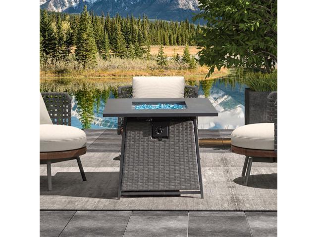 Photos - Other climate systems 28 Inch Propane Fire Pits Table with Blue Glass Ball, 50, 000 BTU Outdoor