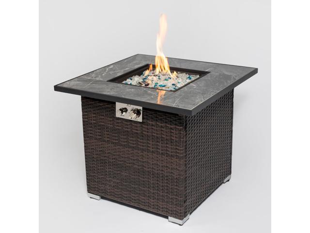 Photos - Other climate systems 30inch Outdoor Fire Table Propane Gas Fire Pit Table with Lid Gas Fire Pit