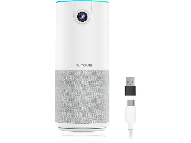 C10 Conference Webcam with Microphone Speaker, Portable All-in-1 Design, 1080P 90° Camera for Video Conference, 10ft Voice Pickup/AI Noise...