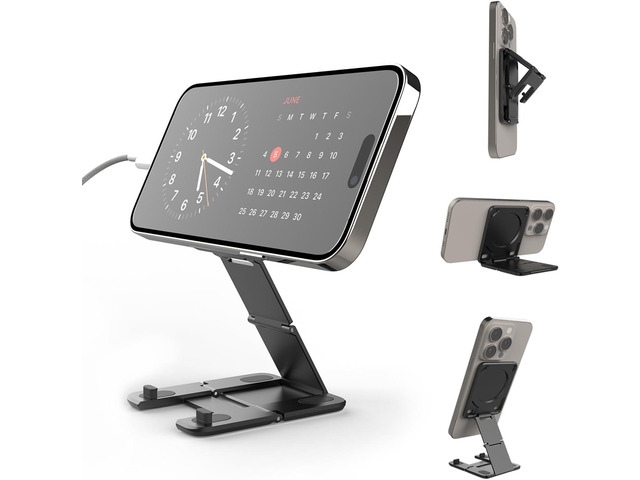 Kenu Stance+ 10-in-1 MagSafe Super Gadget, Magnetic Tripod Stand, Car Vent+Dash+CD Mount, Finger Holder, Airplane Mount, Selfie Stick, More