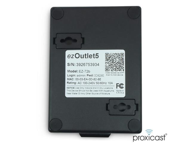 ezOutlet5 - Internet Enabled IP & Wi-Fi Remote Power Switch with Automatic Reboot - iOS Android Cloud Web Controllable - Single AC Power...