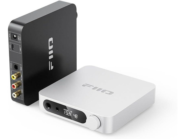 FiiO K11 DAC and Headphone Amplifier for Home Audio or PC, 6.35mm and Balanced 4.4mm, RCA, Coaxial, Optical, 1400mW, 384kHz/24Bit DSD256 (Silver)